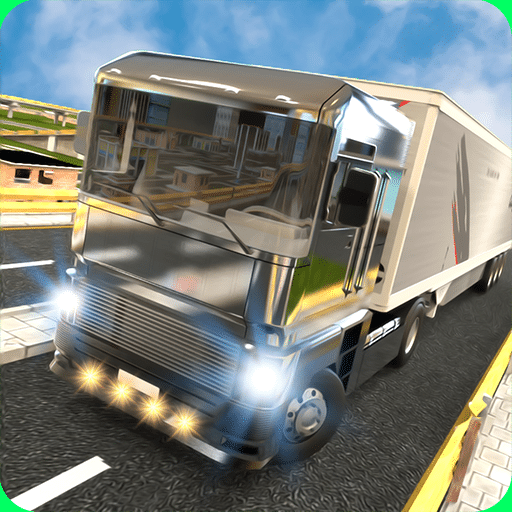 Silver Euro Truck Transporter Driving Sim 2019